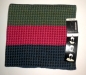 Preview: Snood Schlauchschal "Hahnentritt" extra breit & warm in grautöne & blau/rot/grün Größe 130x30cm