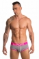 Preview: JOR NEON Brief Grau/Pink Vorderansicht