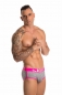 Preview: JOR NEON Brief Grau/Pink Seitenansicht