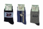 Preview: Fußball, Soccer & Jeansmuster Kindersocken im 3er Pack Gr. 23/26 bis 39/42 nahtlose, gekettelte Spitze