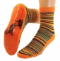 Preview: Hüttenschuhe, geringelte ABS Sockenschuhe für Kinder & Teenager "Baumwolle" Gr. 17/18 bis 39/42