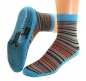 Preview: Hüttenschuhe, geringelte ABS Sockenschuhe für Kinder & Teenager "Baumwolle" Gr. 17/18 bis 39/42