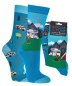 Preview: Motivsocken "Happy birthday, Küssen, Camping, Bier..." im 2er Pack  Gr. 36/41 & 42/47 gekettelt