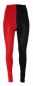 Preview: "schwarz-weiß" & "schwarz-rot" einfarbige Damenleggings mit unterschiedlichen Beinfarben Gr. 36/38, 42/44 bis 52/54