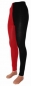 Preview: "schwarz-weiß" & "schwarz-rot" einfarbige Damenleggings mit unterschiedlichen Beinfarben Gr. 36/38, 42/44 bis 52/54