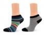 Preview: Kurzschaftsocken geringelt & uni "Girl" Gr. 23/26 & 27/30 im 2er Pack ohne Naht