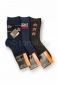 Preview: Jungensocken "Sterne oder Seitenmotiv" Gr. 23/26 & 27/30 im 3er Pack gekettelt