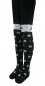 Preview: Kinderstrumpfhose "Schneekristalle" in beige und schwarz Gr. 86/92 bis 110/116