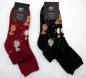 Preview: Katzen dicke Thermo Frottee Umschlagsocken im 2er Pack Gr. 35/38 & 39/42 mit flacher Naht RS