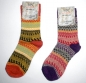 Preview: etwas dickere Socken mit 10% Wolle "bunt gemustert" RS im 2er Pack mit Gummidruck Gr. 35/38 & 39/42