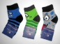 Preview: gekettelte Kindersocken Boy & (Girl) "RS Gesicht" im 3er Pack Gr. 19/22, 23/26