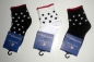 Preview: Kurzschaftsocken "kleine Punkte oder Fußball" im 3er Pack und gekettelt Gr. 19/22 bis 35/38