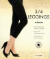 Preview: 3/4 lange weiche Legging Baumwolle extra fein & weich Star Socks" Gr. 36 bis 52/54 in schwarz