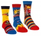 Preview: Feuerwehr oder Pirat nahtlose & gekettelte Kindersocken im 3er Pack Gr. 19/22 bis 35/38