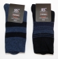 Preview: dicke Herren Thermosocken mit Softrand "Streifen RS" Gr. 39/42 & 43/46 im 2er Pack gekettelt