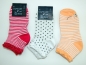 Preview: Kurzschaftsocken mit Spitze am Bündchen "3 Farben" 7cm hoch Gr. 23/26 bis 35/38 im 3er Pack