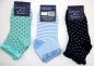 Preview: Kurzschaftsocken mit Spitze am Bündchen "3 Farben" 7cm hoch Gr. 23/26 bis 35/38 im 3er Pack