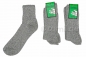 Preview: Wollsocken ohne Gummidruck mit extra dickem Fußbett "hellgrau" Gr. 35/38 bis 49/51 im 3er Pack