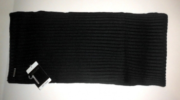 schwarzer & wärmender Schal in Rippstruktur unisex Größe 170x25 cm