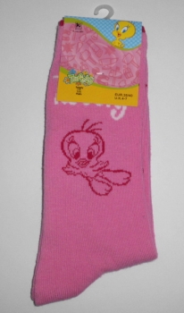 Tweety Motivsocke für Damen und Teenager 35/40 in rosa