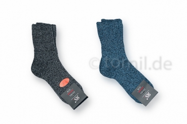 dickere mellierte Baumwollsocke mit Softrand RS "Warm & Weich" im 2er Pack Gr. 35/38 & 39/42