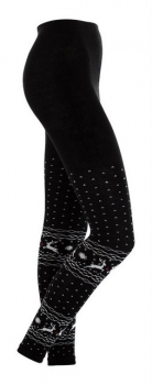 gemusterte Baumwoll Damenlegging im Winterdesign yenita "weich und modisch" Gr. XS & M