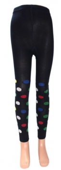 PUNKTE Kinderleggings aus weicher Baumwolle in 3 Farben Größe 74/80 bis 152/164