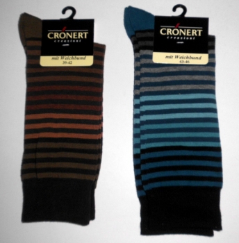 Ringelsocken "Crönert" mit Weichbund in braun Gr. 39/42