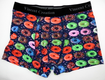 Hipster Boxershor aus weicher Baumwolle mit Elasthan "Donuts" Gr. 5, 7 & 8 im 2er Pack "Vincent Creation"