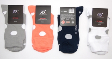 Punkte Socken RS harmony  Gr. 35/38 & 39/42 mit nahtloser Fußspitze & Softrand