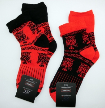 Eule Rustikal dicke Frottee Umschlagsocken "RS extra warm" Gr. 35/38 & 39/42 im 2er Pack gekettelt