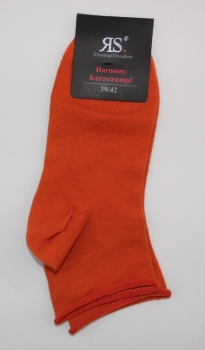 Rollrand extra Kurzschaftsocken aus Baumwolle RS "uni" Ohne Gummidruck Gr. 39/42