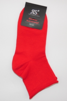 Rollrand extra Kurzschaftsocken aus Baumwolle RS "uni" Ohne Gummidruck Gr. 39/42