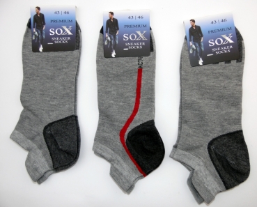 Sneakersocken mit Hackenlasche im 3er Pack Gr. 39/42 bis 47/50 CNB mit nahtloser Fußspitze