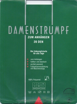 Damenstrümpfe 20 den zum Anhängen für den Strumpfhalter Gr. 1 & 2 2. Wahl da unschöne Verpackung & kurz