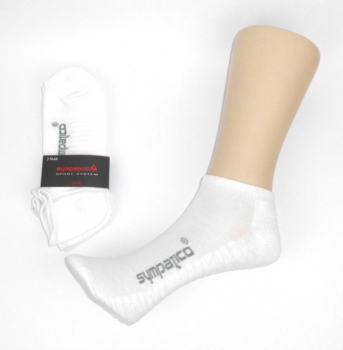 dicke weiße Frotteesneakersocken mit extra dickem Fußbett "Sympatico" Gr. 35/38 im 2er Pack