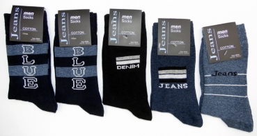 Herrensocken "Jeansmuster oder Gestreift" men Socks vca Gr. 39/42 & 43/46 im 5er Pack