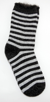 MEGA THERMO Ringelsocken super wärmend mit Innenfleece bis -25°C Kälte Größe 35/38 & 39/42 Qano