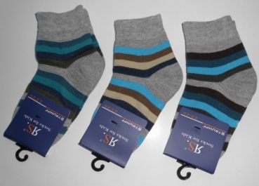 Ringelsocken breit & (schmal) RS "Boy & Girl" Gr. 19/22 im 3er Pack nahtlos