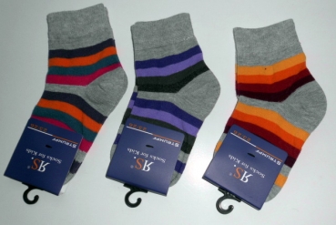 Ringelsocken breit & (schmal) RS "Boy & Girl" Gr. 19/22 im 3er Pack nahtlos