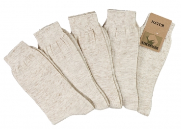 Baumwollsocken mit Leinen & Polyamid "socks4fun" Gr. 35/38 bis 43/46 60°C Kochfest im Mehrpack