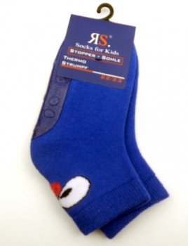 Kurzschaft Frotteesocken mit ABS Silikonsohle "RS" in 4 Farben & gekettelt Gr. 20/21 bis 26/27