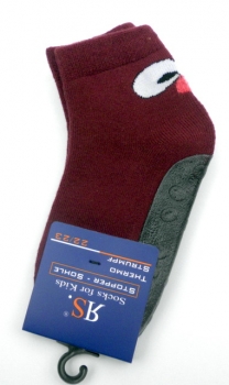 Kurzschaft Frotteesocken mit ABS Silikonsohle "RS" in 4 Farben & gekettelt Gr. 20/21 bis 26/27