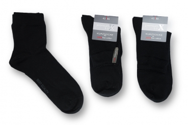 Kurzsocken ohne Gummidruck "premium Sox" 14cm Gr. 39/42 & 43/46 im 3er Pack nahtlos