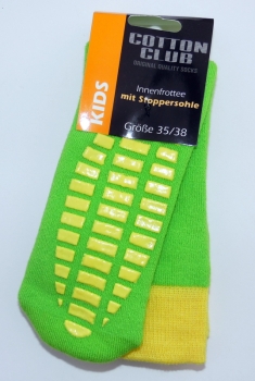 ABS Stoppersocken für Kinder mit Innenfrottee & farbigem Rand Gr. 23/26 bis 35/38