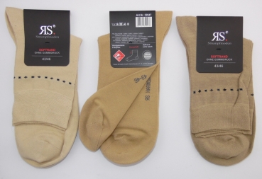 Kurzsocken mit Softrand RS harmony 15cm "kleines Muster" Gr. 39/42 & 43/46 im 3er Pack nahtlos