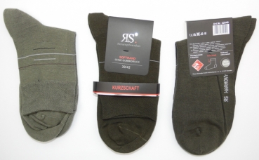 Kurzsocken mit Softrand RS harmony 15cm "kleines Muster" Gr. 39/42 & 43/46 im 3er Pack nahtlos