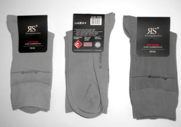 nahtlose Anzugsocken RS mit weichem Softrand "hellgrautöne & blautöne" im 3er Pack Gr. 39/42 & 43/46