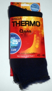 MEGA THERMO Qano Socken super wärmend mit Innenfleece bis -25°C Größe 34/37 bis 42/44