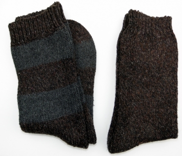 Norweger Grobstrick Socken mit 30% Wolle "WOOL-CLUB" Gr. 39/42 & 43/46 im 2er Pack